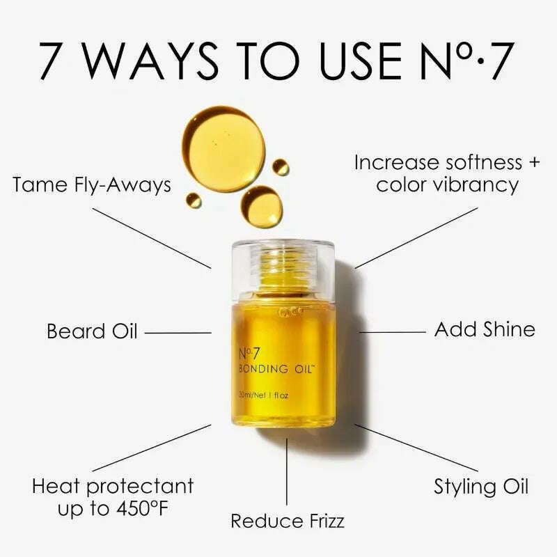 KIMLUD, 30ml No. 7 Bonding Oil Original Hair Care Repair Damaged Essential Oil Conditioners Increase Shine Softness Color Vibrancy Frizz, KIMLUD Womens Clothes