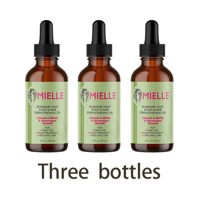 KIMLUD, 3/1 PCS Rosemary Mint Scalp Hair Enhanced Hair Mask Essential Oil Strengthening Oil  Moisturizing Repair Hair Care Shampoo New, 59ml  3 pcs, KIMLUD Womens Clothes