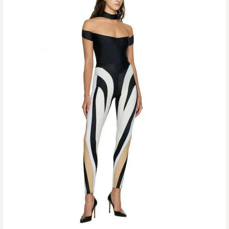 KIMLUD, 3.13 Women's Leggings 2024 Summer New Elastic Mesh Contrast Patchwork Women's Tight Pants y2k Sports Yoga Pants Traf, KIMLUD Womens Clothes