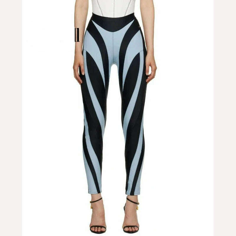 KIMLUD, 3.13 Women's Leggings 2024 Summer New Elastic Mesh Contrast Patchwork Women's Tight Pants y2k Sports Yoga Pants Traf, As Picture 1 / L, KIMLUD Womens Clothes