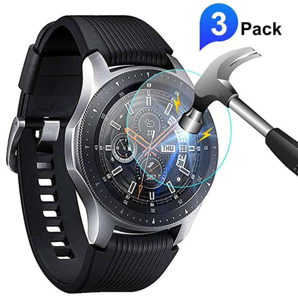 3/1pcs Upgraded Tempered Glass Screen Protector For Samsung Galaxy Watch 46mm 42mm 9h Protective Glass Film for Gear S3 S2 5 Pro - KIMLUD