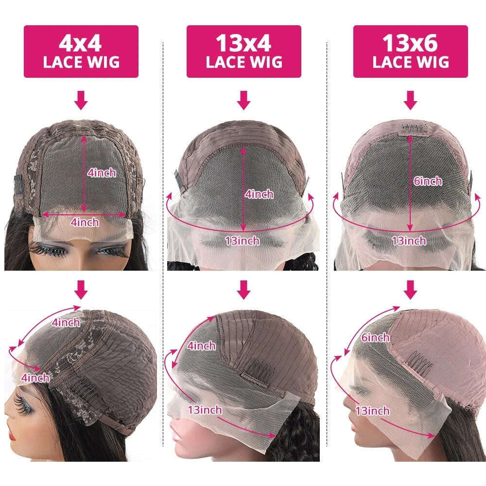 KIMLUD, 32Inch 180% Density 13x4 13x6 Deep Wave Transparent Lace Frontal Wigs For Black Women 4x4 Deep Curly Lace Closure Wig Bling Hair, KIMLUD Womens Clothes
