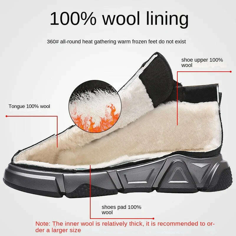 KIMLUD, 38-48 Yards Leather Ankle Boots Men's Shoes Yuppie High-top Shoes Spring and Autumn Casual Thick Soles High-quality Winter Boots, KIMLUD Womens Clothes