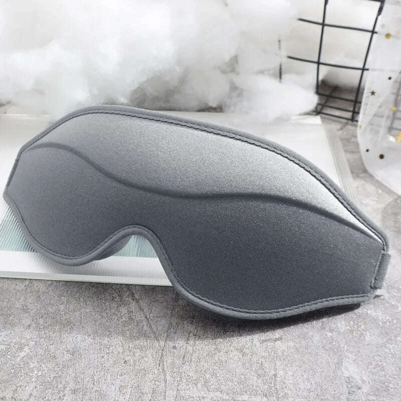 KIMLUD, 3D Contoured Sleep Mask 100% Blockout Light Eye Cover for Men Women Adjustable Strap Soft Travel Nap Comfort Sleeping Eyeshade, Grain surface B, KIMLUD Women's Clothes