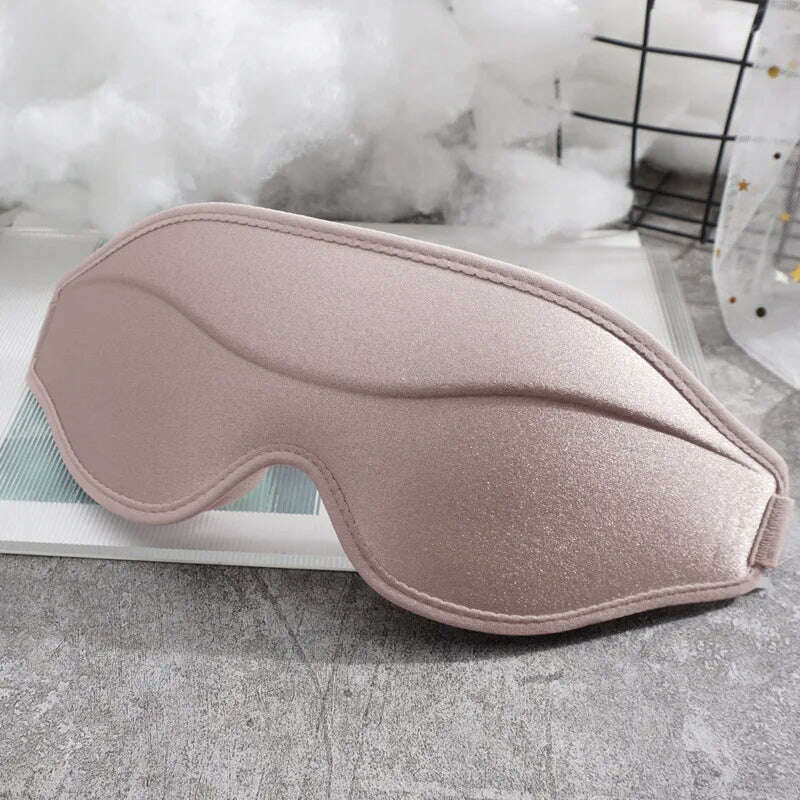 KIMLUD, 3D Contoured Sleep Mask 100% Blockout Light Eye Cover for Men Women Adjustable Strap Soft Travel Nap Comfort Sleeping Eyeshade, Grain surface C, KIMLUD Women's Clothes