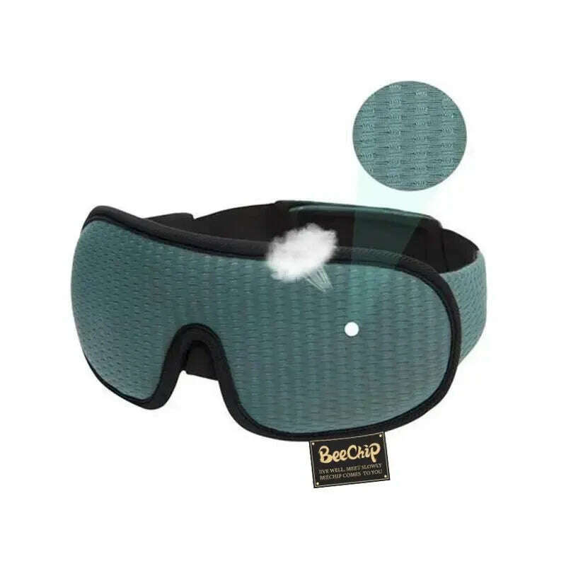 KIMLUD, 3D Eye Mask Green Breathable Shading Sleeping Hot Sales Eye Mask Adjustable Strap Sleep Mask Padded Travel Rest, KIMLUD Womens Clothes