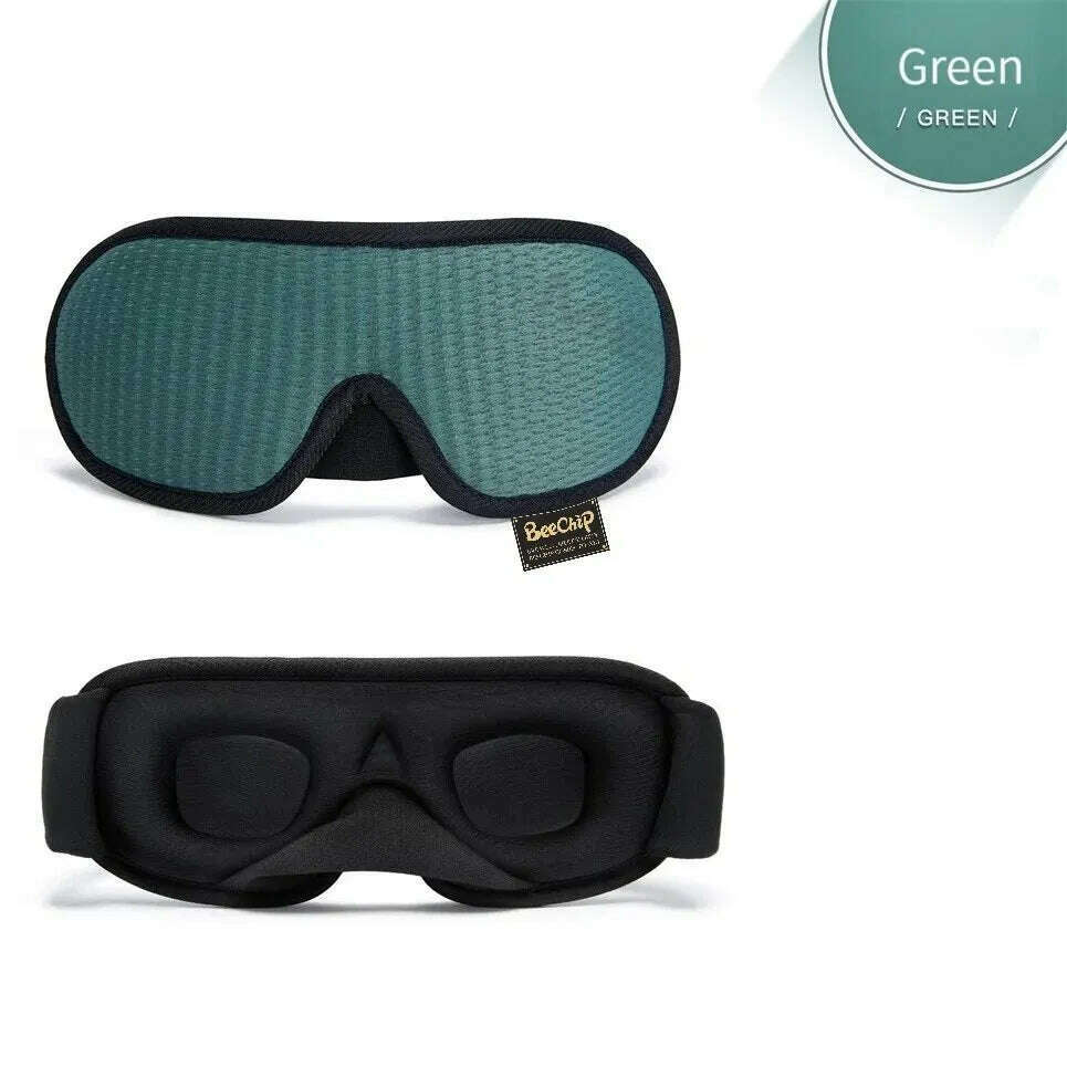 KIMLUD, 3D Eye Mask Green Breathable Shading Sleeping Hot Sales Eye Mask Adjustable Strap Sleep Mask Padded Travel Rest, KIMLUD Womens Clothes
