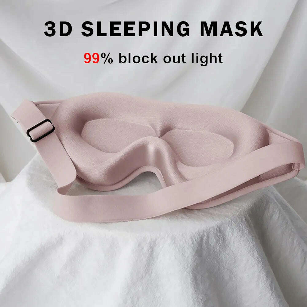 KIMLUD, 3D Sleep Mask 99% Blockout Light Blindfold Sleeping Aid Eye Mask Soft Memory Foam Face Mask Eyeshade Slaapmasker Eye Cover Patch, KIMLUD Womens Clothes