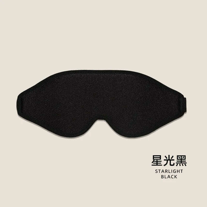 KIMLUD, 3D Sleep Mask Blindfold Sleeping Aid Eye Mask Soft Memory Foam Face Mask Eyeshade 99% Blockout Light Slaapmasker Eye Cover Patch, Black, KIMLUD Womens Clothes