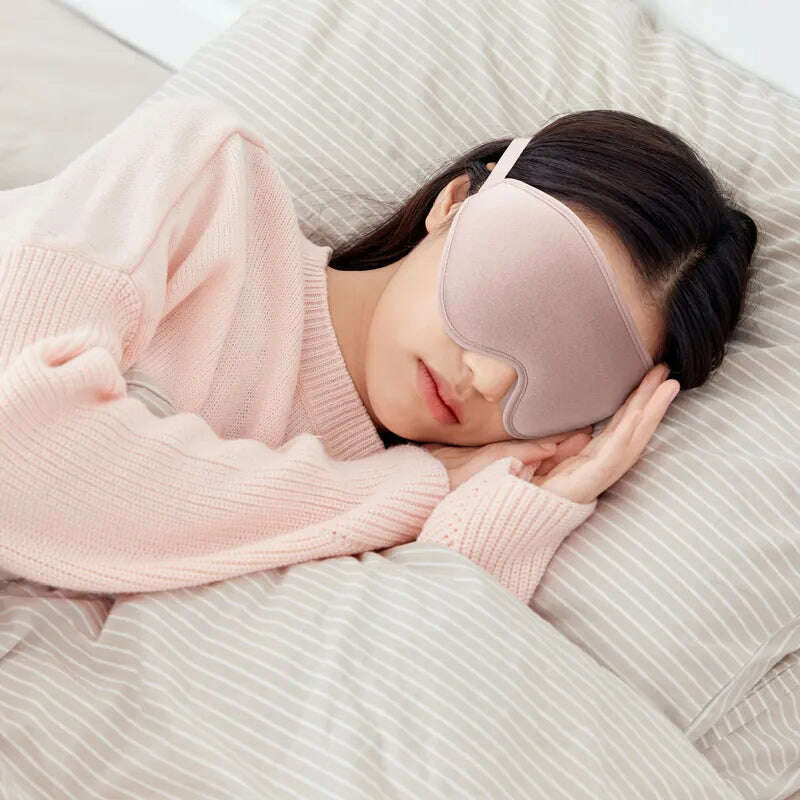 3D Sleep Mask Blindfold Sleeping Aid Eye Mask Soft Memory Foam Face Mask Eyeshade 99% Blockout Light Slaapmasker Eye Cover Patch - KIMLUD