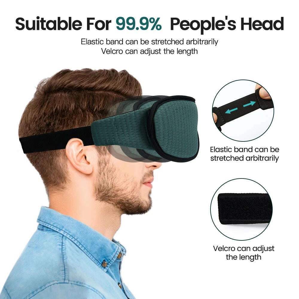 3D Sleep Mask Blindfold Sleeping Aid Eyepatch Eye Cover Sleep Patches Eyeshade Breathable Face Mask Eyemask Health Care for Rest - KIMLUD