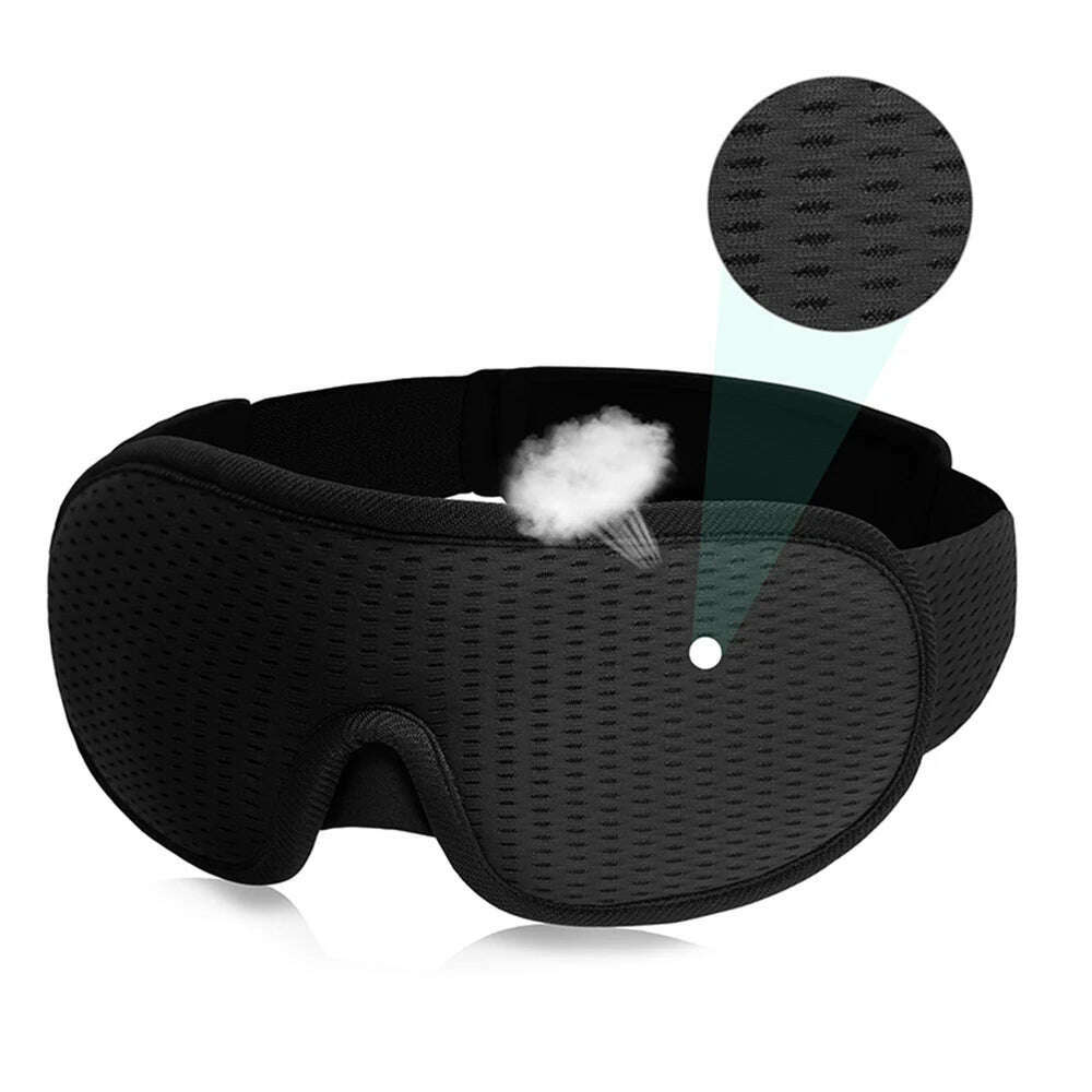 3D Sleep Mask Blindfold Sleeping Aid Eyepatch Eye Cover Sleep Patches Eyeshade Breathable Face Mask Eyemask Health Care for Rest - KIMLUD