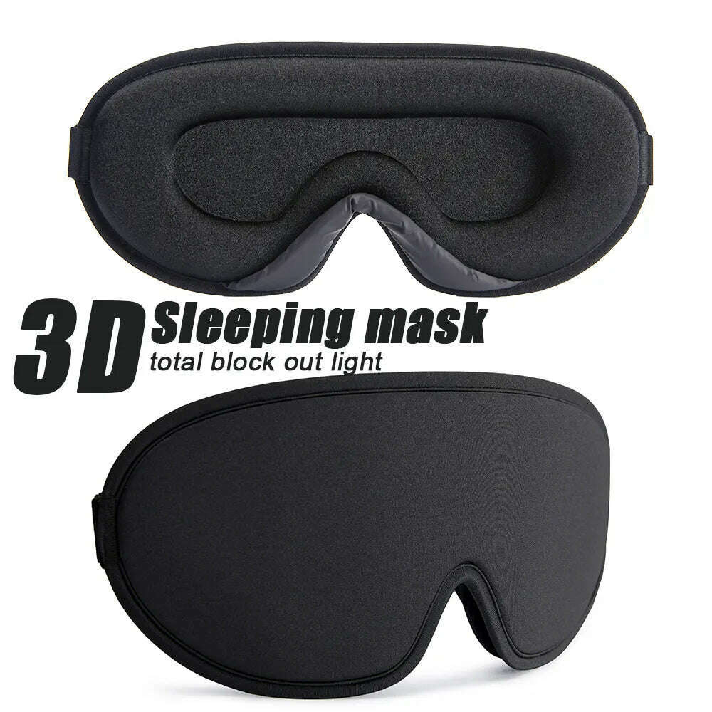 3D Sleep Mask Large Room for Eyeslash Blindfold Eyeshade Sleeping Mask Eye Patche Mask Sleeping Aid Block Out Ligh Slaapmasker - KIMLUD
