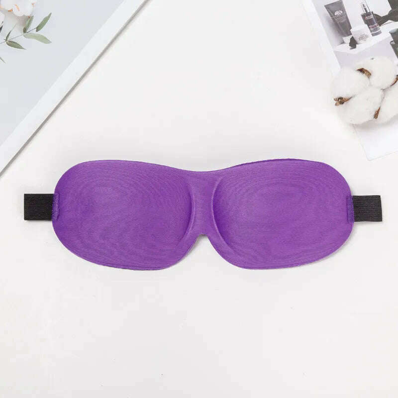 KIMLUD, 3D Sleep Mask Sleeping Stereo Cotton Blindfold Men And Women Air Travel Sleep Eye Cover Eyes Patches For Eyes Rest Health Care, Purple, KIMLUD Women's Clothes