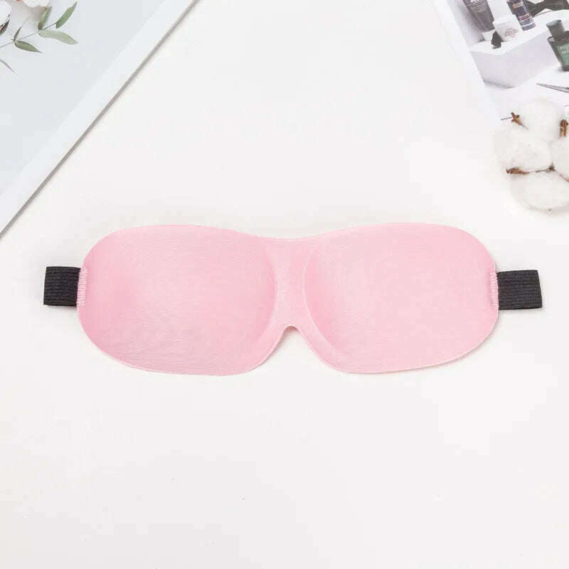 KIMLUD, 3D Sleep Mask Sleeping Stereo Cotton Blindfold Men And Women Air Travel Sleep Eye Cover Eyes Patches For Eyes Rest Health Care, Pink, KIMLUD Women's Clothes