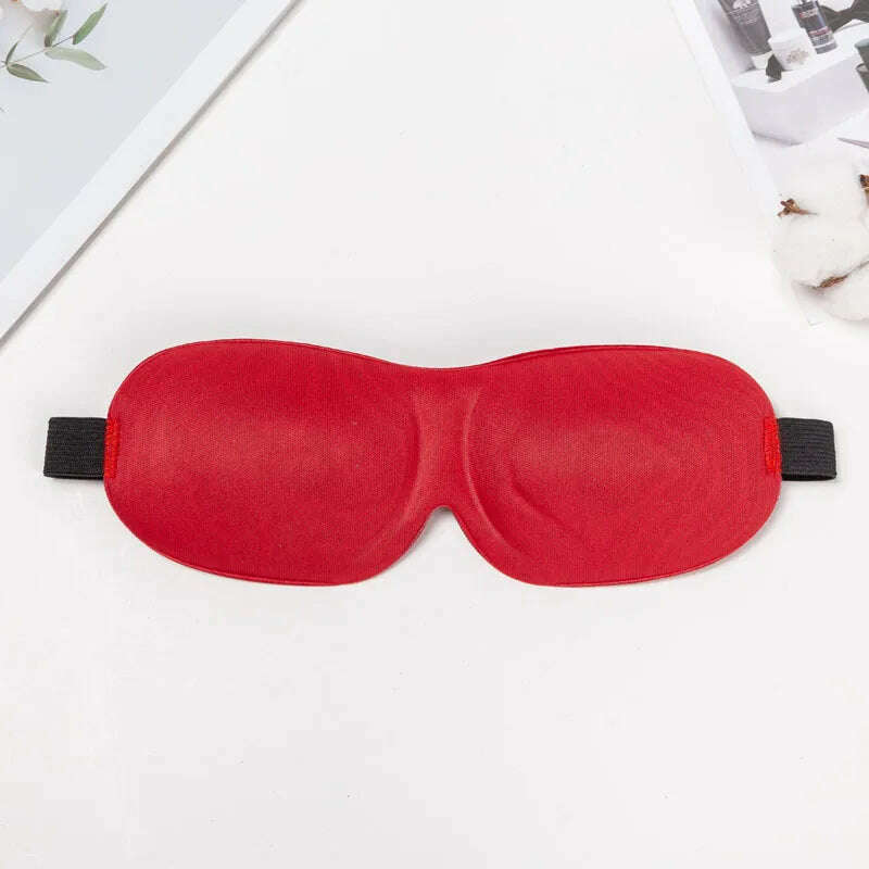 KIMLUD, 3D Sleep Mask Sleeping Stereo Cotton Blindfold Men And Women Air Travel Sleep Eye Cover Eyes Patches For Eyes Rest Health Care, Red, KIMLUD Womens Clothes
