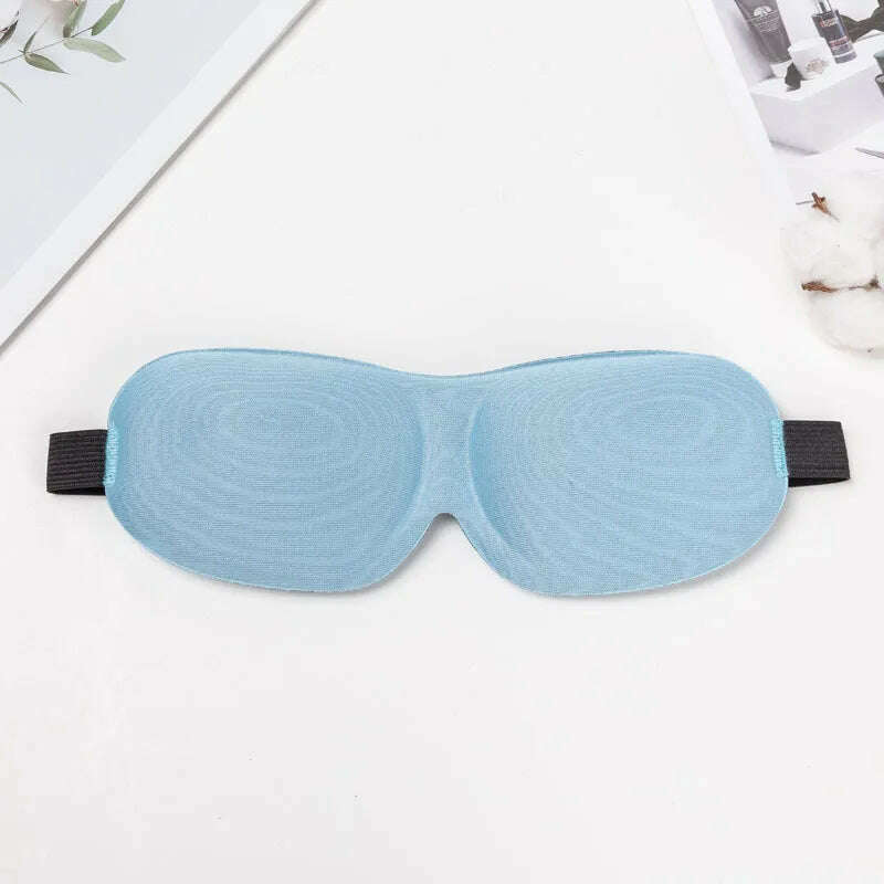 KIMLUD, 3D Sleep Mask Sleeping Stereo Cotton Blindfold Men And Women Air Travel Sleep Eye Cover Eyes Patches For Eyes Rest Health Care, Sky Blue, KIMLUD Women's Clothes