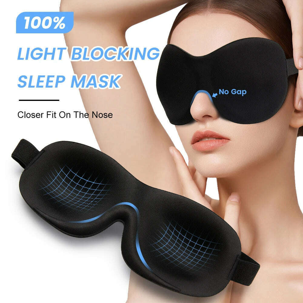KIMLUD, 3D Sleeping Eye Mask Shading Breathable Eye Cover Natural Sleeping Eye Mask Memory Foam Block Night Mask Blindfold for Sleep, KIMLUD Womens Clothes