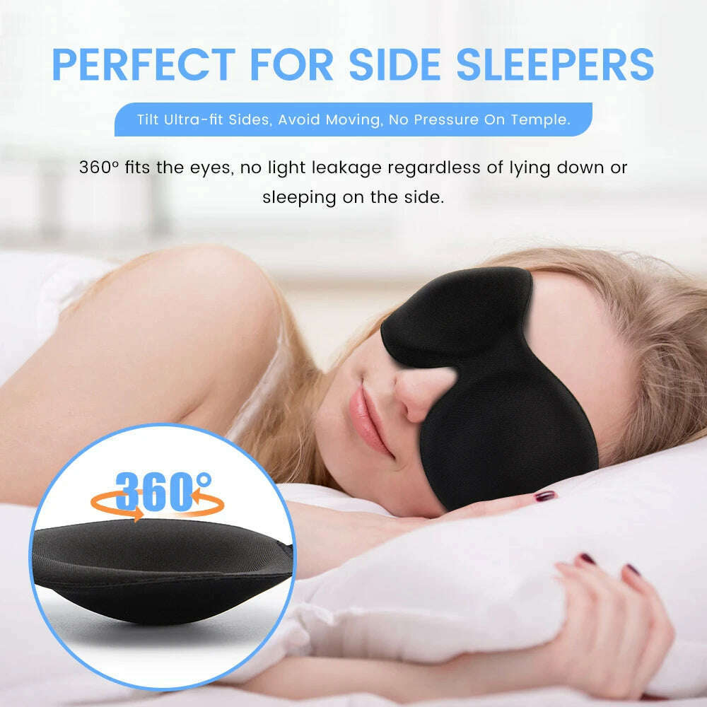 KIMLUD, 3D Sleeping Eye Mask Shading Breathable Eye Cover Natural Sleeping Eye Mask Memory Foam Block Night Mask Blindfold for Sleep, KIMLUD Womens Clothes