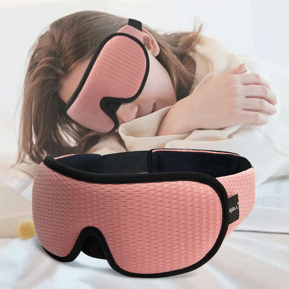 3D Sleeping Mask 100% Blackout Blindfold Sleep Mask for Eyes Smooth Sleep Eye Mask Sleeping Aid Eye Mask for Travel Slaapmasker - KIMLUD