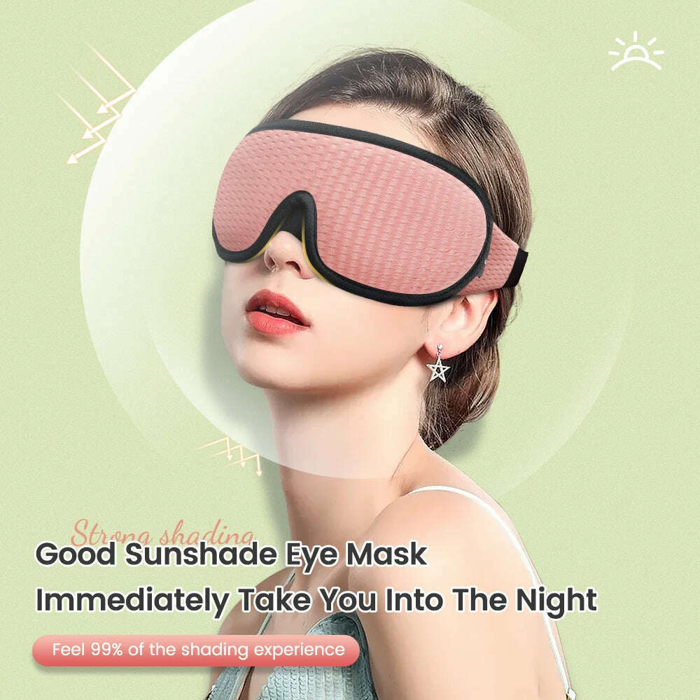 KIMLUD, 3D Sleeping Mask 100% Blackout Blindfold Sleep Mask for Eyes Smooth Sleep Eye Mask Sleeping Aid Eye Mask for Travel Slaapmasker, KIMLUD Women's Clothes