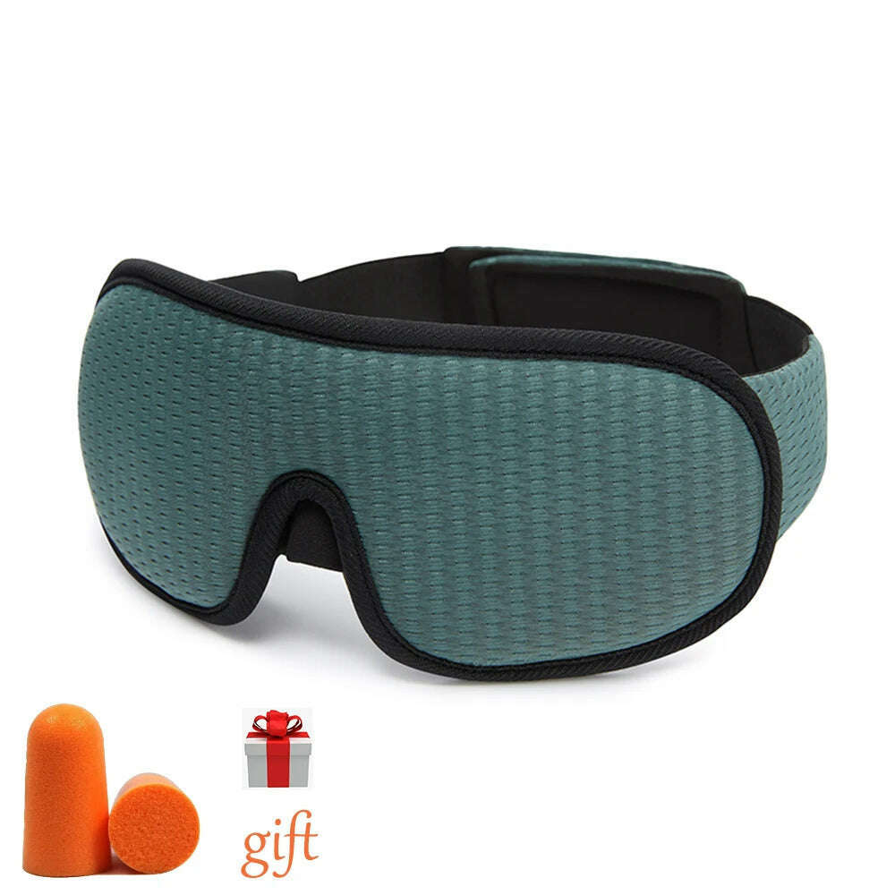 KIMLUD, 3D Sleeping Mask Block Out Light Sleep Mask for Eyes Sleepmaker EyeShade Blindfold Sleeping Face Mask Eye Patch Breathable, KIMLUD Womens ClothesKIMLUD, 3D Sleeping Mask Block Out Light Sleep Mask for Eyes Sleepmaker EyeShade Blindfold Sleeping Face Mask Eye Patch Breathable, Sleepng mask-Green, KIMLUD APPAREL - Womens Clothes