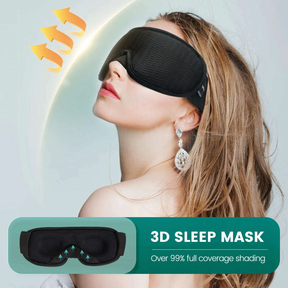 3D Sleeping Mask Block Out Light Sleep Mask for Eyes Sleepmaker EyeShade Blindfold Sleeping Face Mask Eye Patch Breathable, KIMLUD Women's Clothes