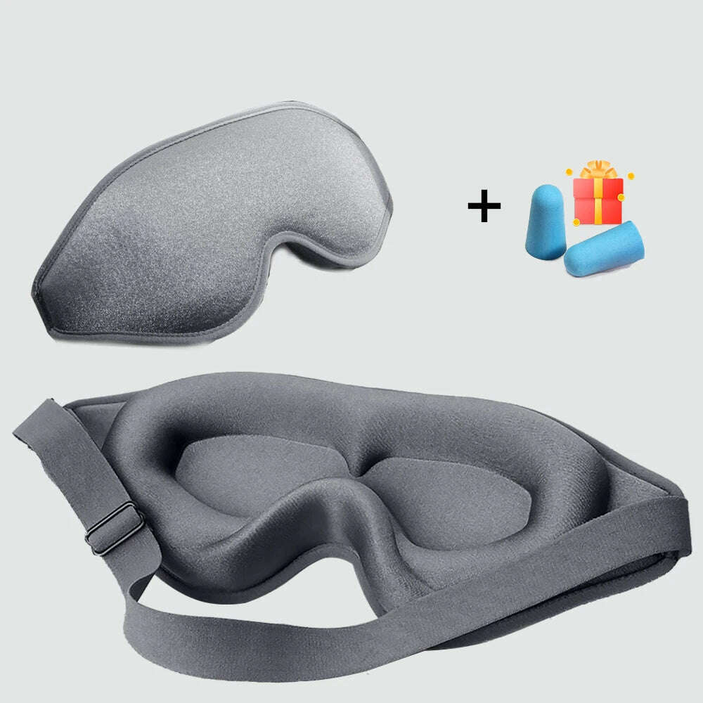 3D Sleeping Mask Eye Mask for Sleep Memory Foam Eye Shade Washable Breathable Eye Patch Portable Blindfold Travel Slaapmasker - KIMLUD