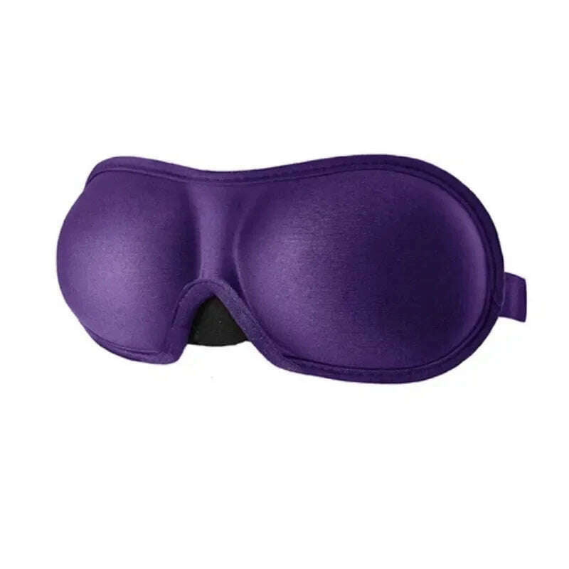 KIMLUD, 3D Sleeping Mask For Eyes Soft Sleeping Aid Eye Mask Block Out Light Sleep Mask Eyeshade Night Breathable Sleepmasker, Purple-C, KIMLUD Womens Clothes