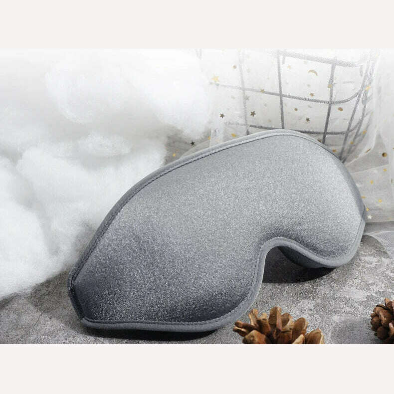 KIMLUD, 3D Sleeping Mask Memory Foam Block Out Light Sleep Mask Eye Shade Blindfold for Eye Sleep Masker Sleeping Aid Face Mask Eyepatch, Type A-Grey, KIMLUD Womens Clothes