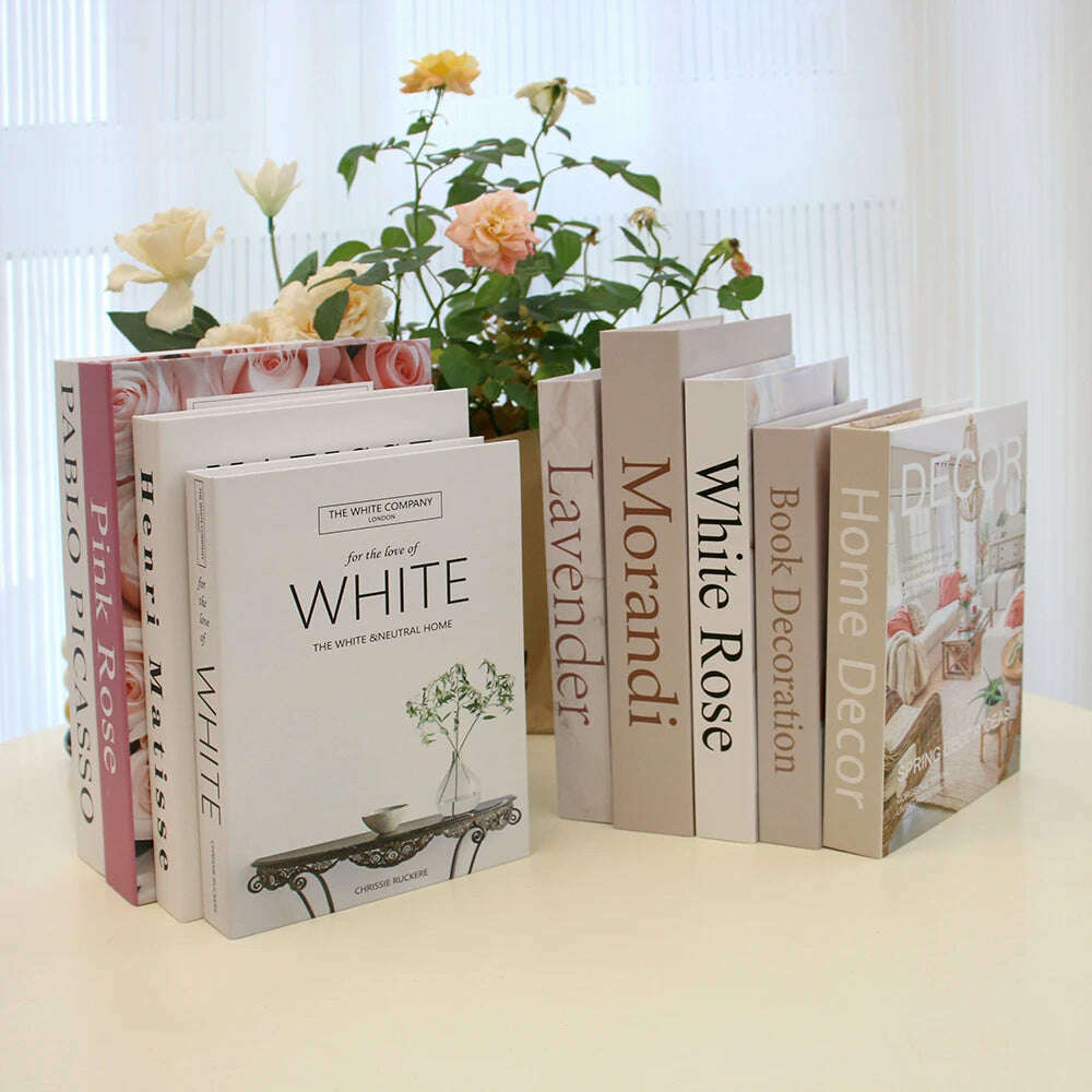 3Pcs Fake Books Ornament Decorative Fake Book For Home Bookshelf Decor Living Room Coffee Table Books Multiple Size - KIMLUD