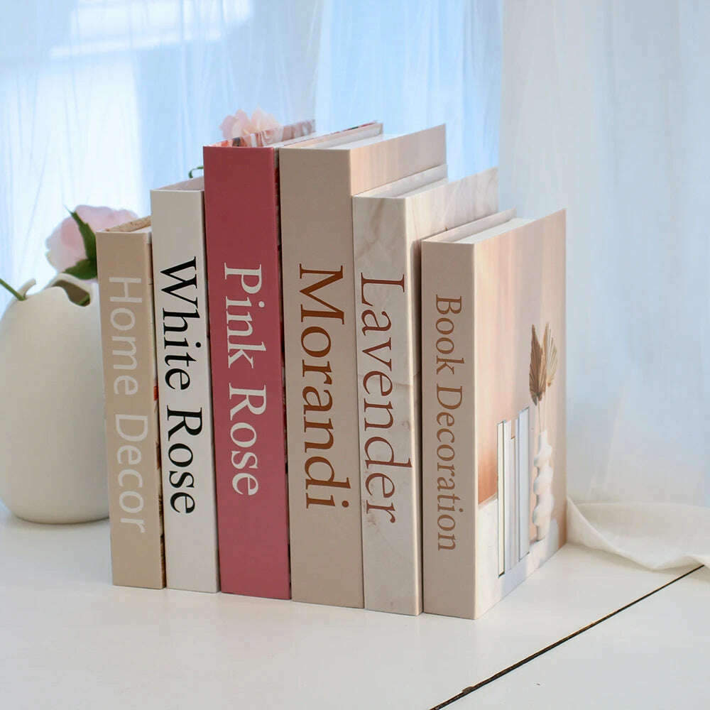 KIMLUD, 3Pcs Fake Books Ornament Decorative Fake Book For Home Bookshelf Decor Living Room Coffee Table Books Multiple Size, KIMLUD Womens Clothes