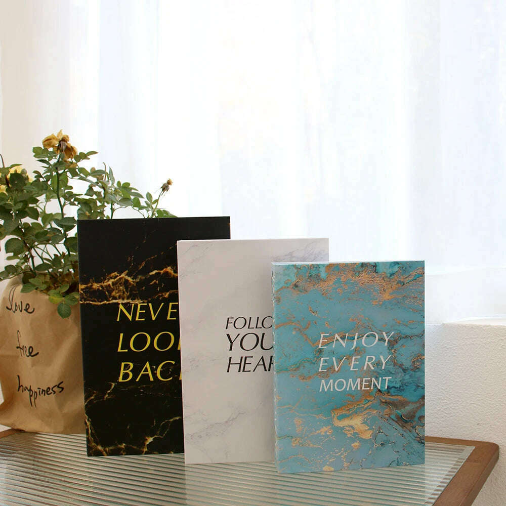 3Pcs Fake Books Ornament Decorative Fake Book For Home Bookshelf Decor Living Room Coffee Table Books Multiple Size - KIMLUD
