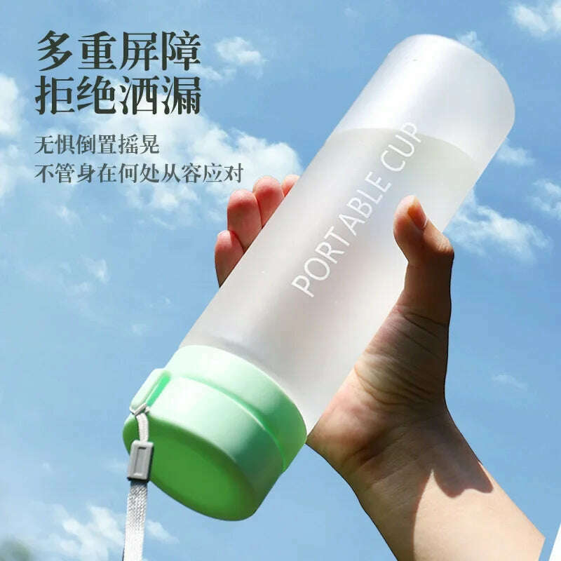 KIMLUD, 400/600/800ml Outdoor Large Capacity Sports Water Bottle Scrub Plastic Cup Portable Anti-Drop Water Cup Air Up Drinkfles, KIMLUD Womens Clothes