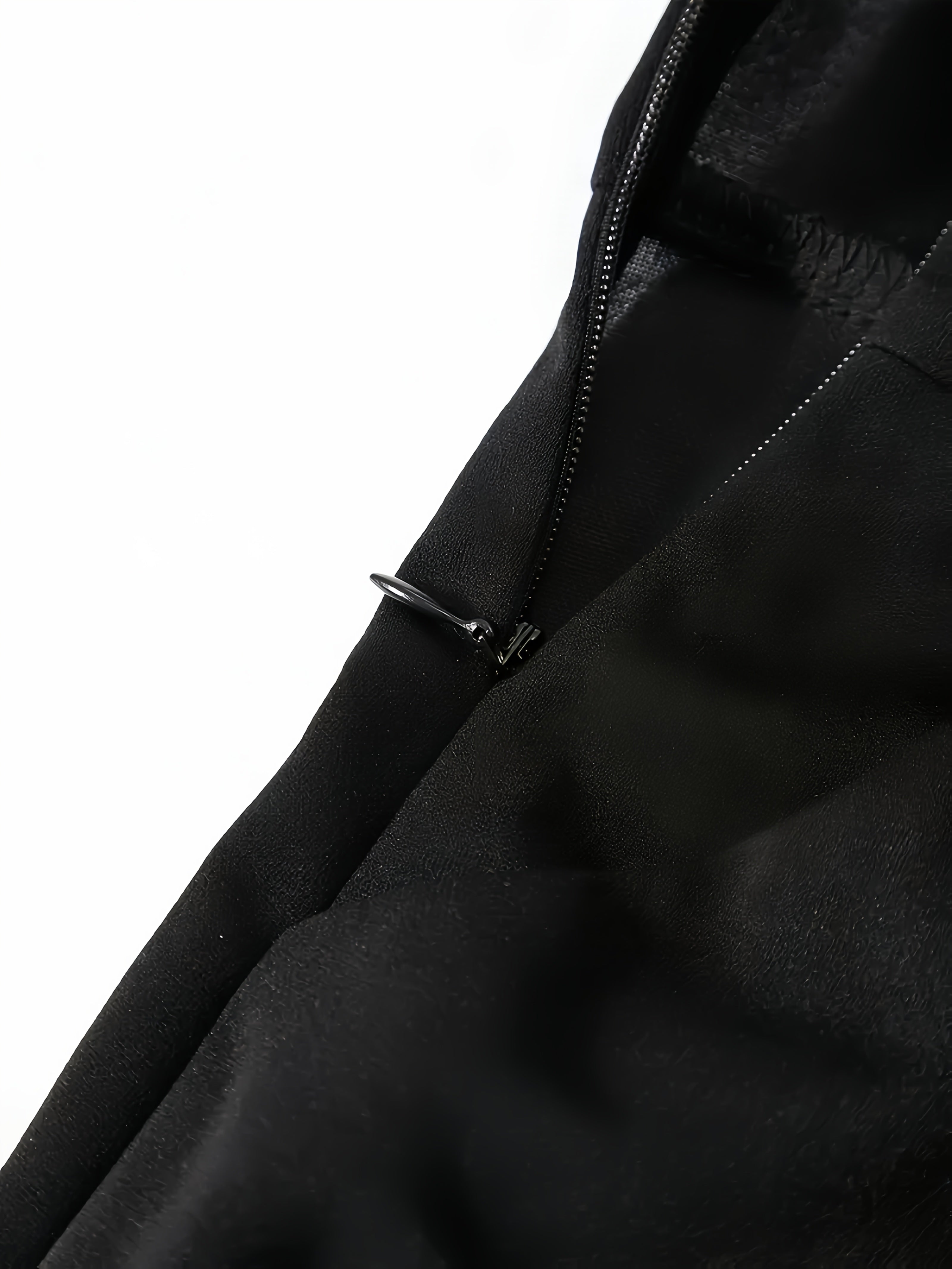 [Elegant Black Dress] Elegant Black Long Sleeve Dress With Pockets & Belted Waist - V-Neck, Knee-Length, Perfect For Casual Or Business Wear, Tailored Fit, All-Season Versatility, Business Casual Dress | Vneck Dress | Polyest