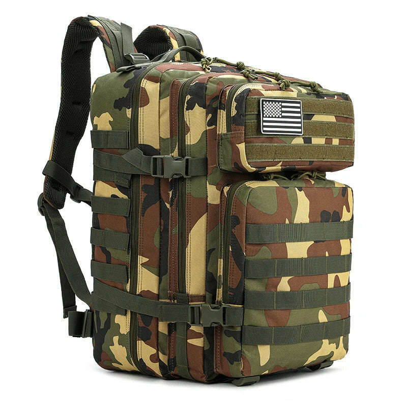 45L Tactical 3P Backpack Bag 30L 3 Days Outdoor Backpack Waterproof Climbing Rucksack Camping Hiking Bag Mochila - KIMLUD