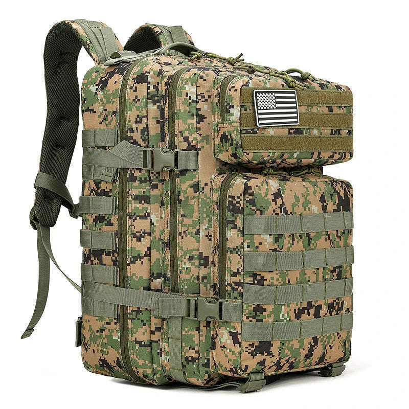 45L Tactical 3P Backpack Bag 30L 3 Days Outdoor Backpack Waterproof Climbing Rucksack Camping Hiking Bag Mochila - KIMLUD