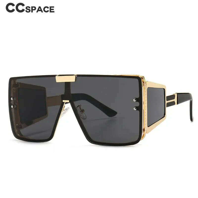 46588 Oversized One Lens Goggle Sunglasses Retro Men Women Fashion Shades UV400 Vintage Glasses - KIMLUD