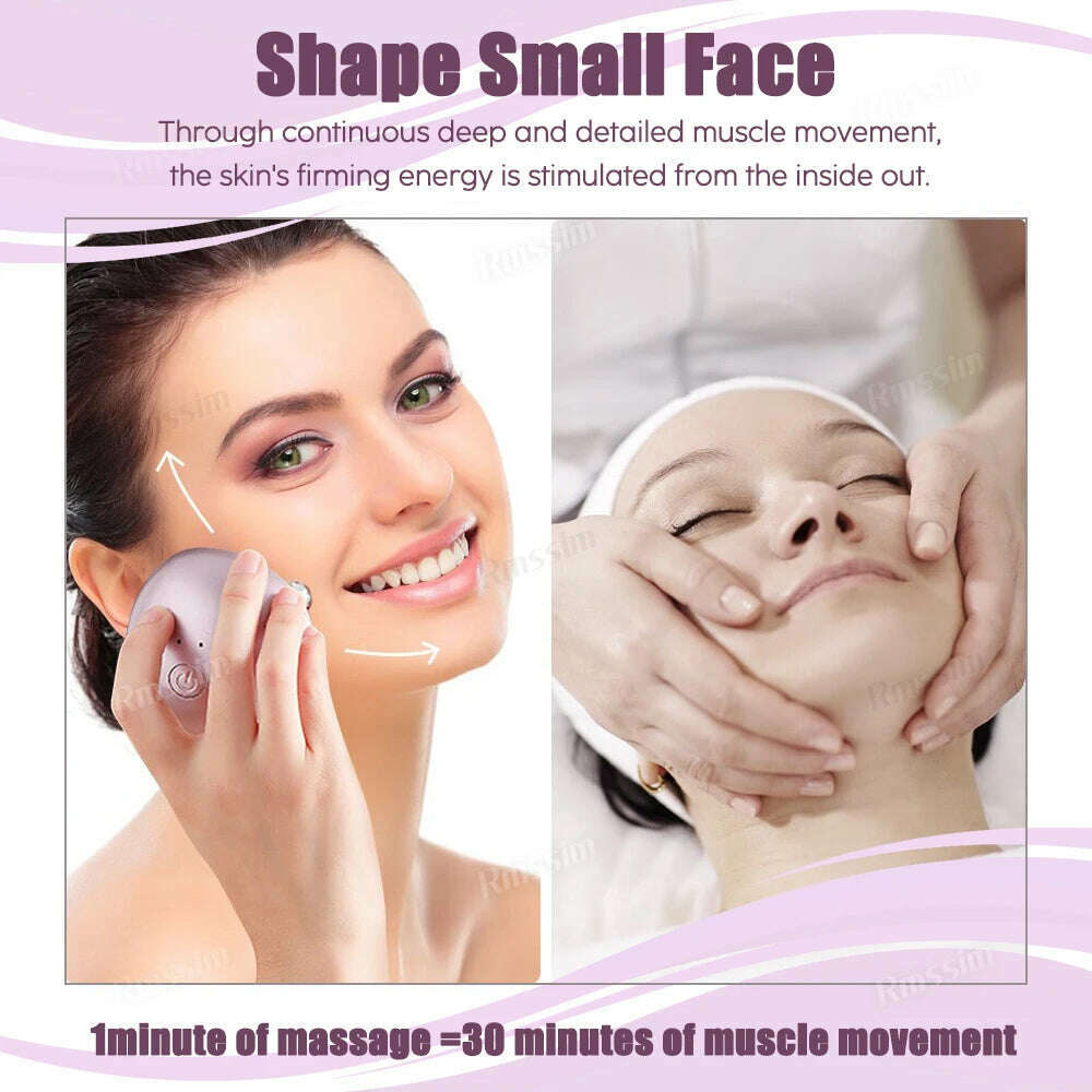 KIMLUD, 4D EMS Face Massager Roller Microcurrent Facial Device Vibration Facial Massager Beauty Skin Care Tool for Face Eye Neck Body, KIMLUD Womens Clothes