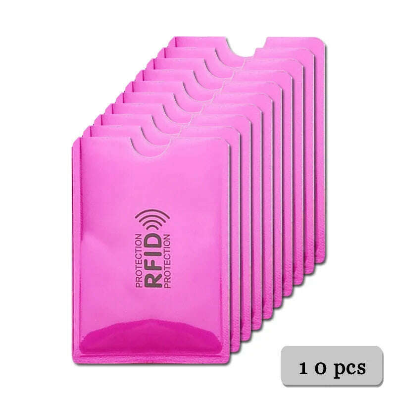 5-20 pcs Aluminium Anti Rfid Card Holder NFC Blocking Reader Lock Id Bank Card Holder Case Protection Metal Credit Card Case - KIMLUD