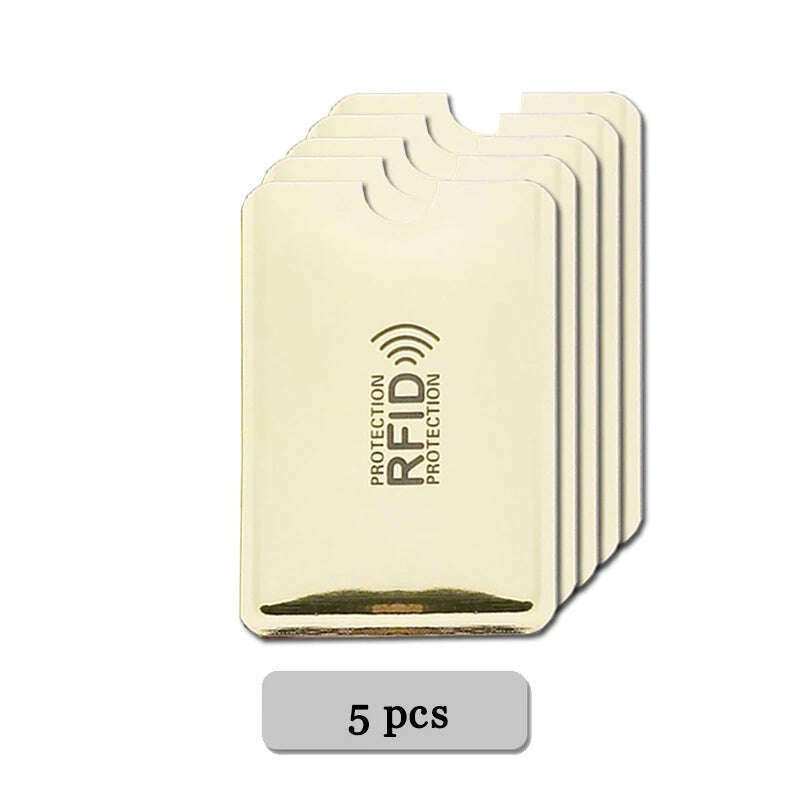 5-20 pcs Aluminium Anti Rfid Card Holder NFC Blocking Reader Lock Id Bank Card Holder Case Protection Metal Credit Card Case - KIMLUD