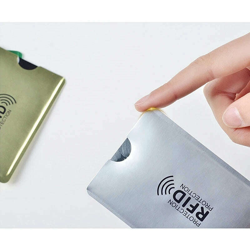 5-20 pcs Aluminium Anti Rfid Card Holder NFC Blocking Reader Lock Id Bank Card Holder Case Protection Metal Credit Card Case - KIMLUD
