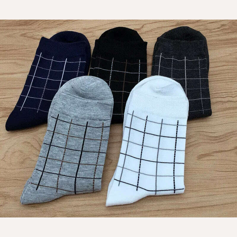 5 Pairs/lot Dress Men's Sock Solid Color Deodorant Cotton Men's Business Socks Cotton Socks Free Shipping No Gift Box WZ055 - KIMLUD