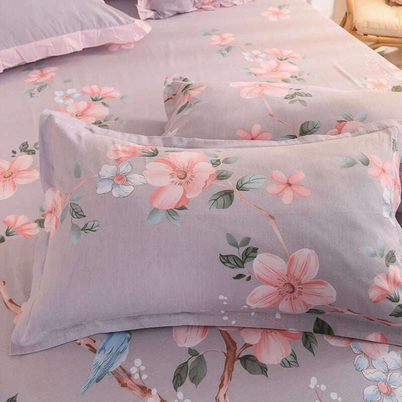 KIMLUD, 50  1 Piece 48cm*74cm Pillowcase 100% Cotton Beauty Floral Printing Pillow Case Cover For Bedroom, KIMLUD Womens Clothes