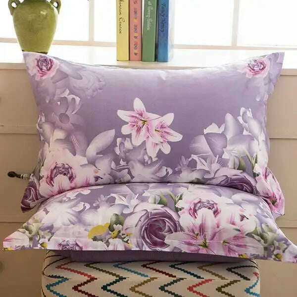 KIMLUD, 50  1 Piece 48cm*74cm Pillowcase 100% Cotton Beauty Floral Printing Pillow Case Cover For Bedroom, 1 / 480*740mm, KIMLUD Womens Clothes