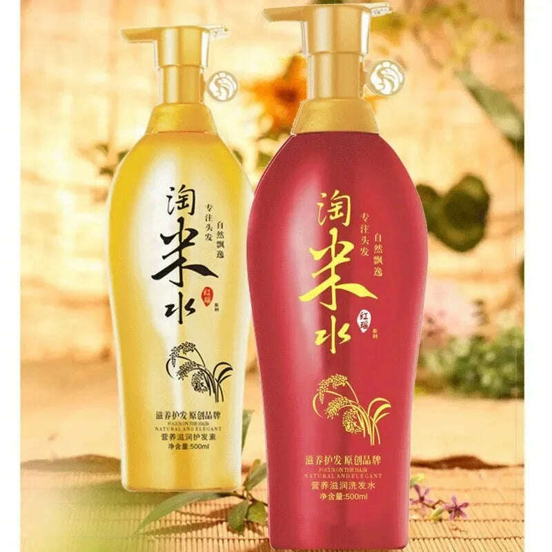 KIMLUD, 500ml Tradition Wash Rice Water Hair Shampoo Professional Hair Care Anti Hair Loss Treatment Fast Growth Anti Dandruff Shampoo, KIMLUD Womens Clothes