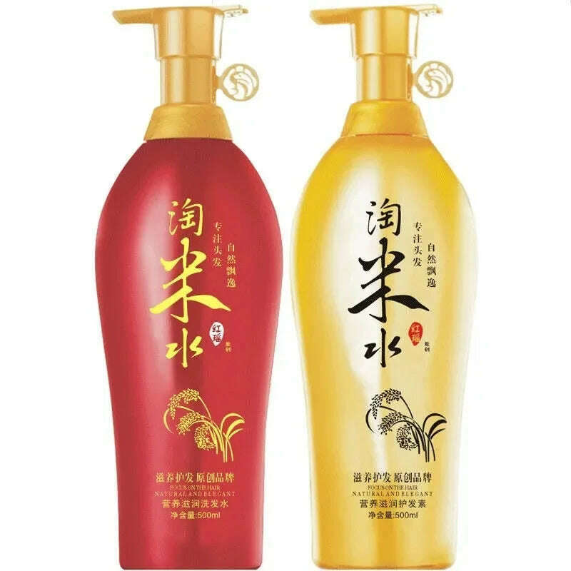 KIMLUD, 500ml Tradition Wash Rice Water Hair Shampoo Professional Hair Care Anti Hair Loss Treatment Fast Growth Anti Dandruff Shampoo, KIMLUD Women's Clothes