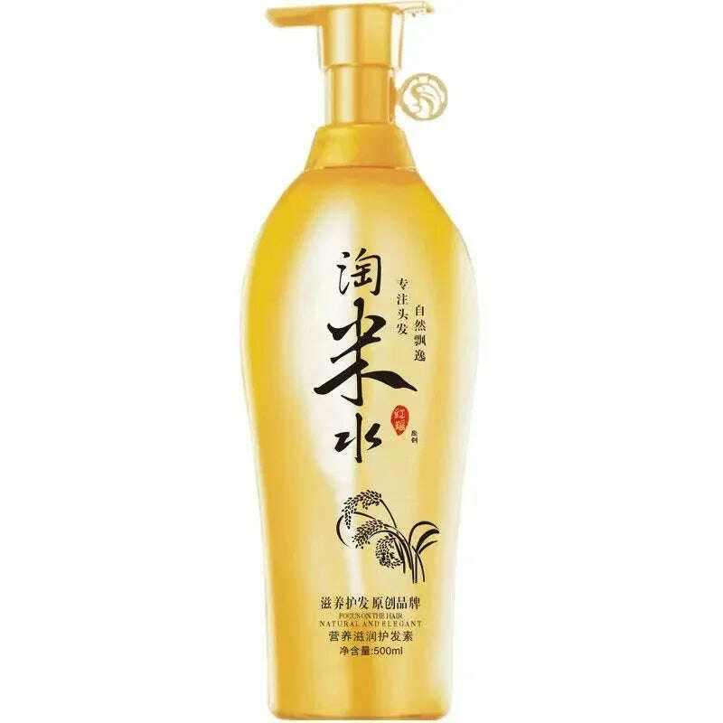 KIMLUD, 500ml Tradition Wash Rice Water Hair Shampoo Professional Hair Care Anti Hair Loss Treatment Fast Growth Anti Dandruff Shampoo, 500ml hair condition, KIMLUD Women's Clothes