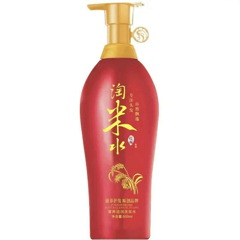 KIMLUD, 500ml Tradition Wash Rice Water Hair Shampoo Professional Hair Care Anti Hair Loss Treatment Fast Growth Anti Dandruff Shampoo, 500ml shampoo, KIMLUD Women's Clothes