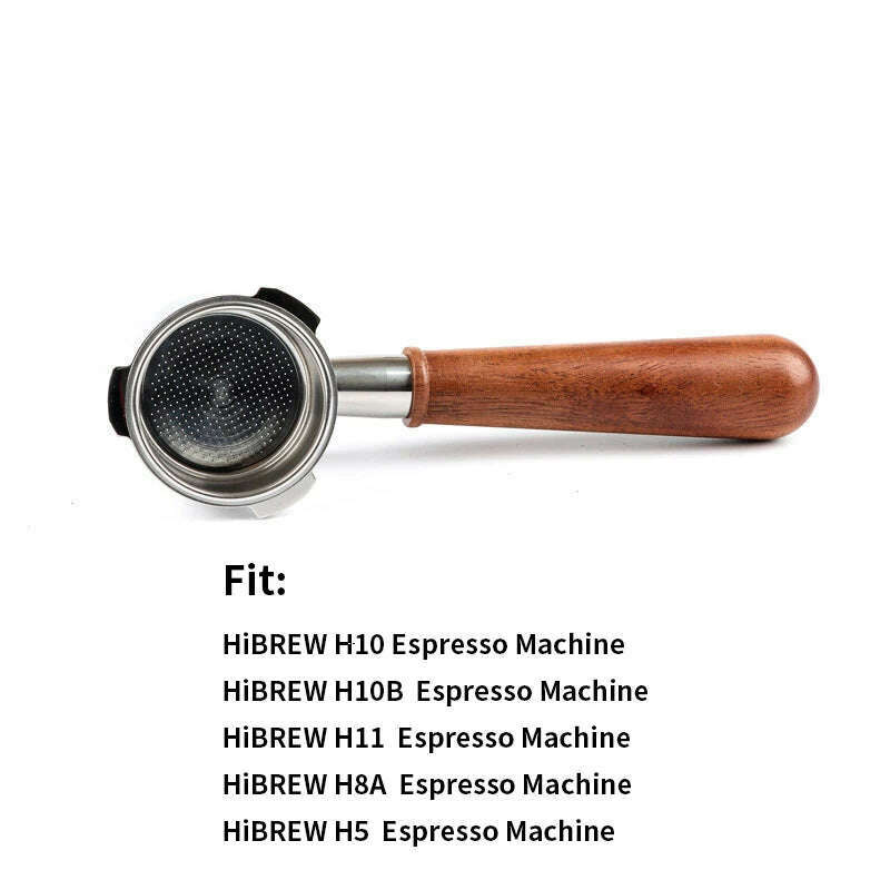 51mm 3 ears Bottomless Coffee Portafilter for HiBREW H10/H10B/H11/H8A/H5 Espresso Machine Stainless Steel Coffee Filter - KIMLUD